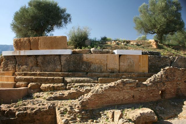 Acropolis of ancient Sparta - The circular Rotunda building 